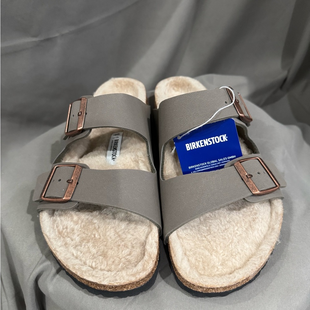 Birkenstock Shearling Lined Arizona Sandals Size 10